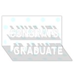 Polka Dots - Bubbles Cyan on White Congrats Graduate 3D Greeting Card (8x4)