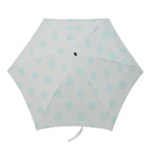 Polka Dots - Bubbles Cyan on White Mini Umbrella