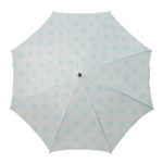 Polka Dots - Bubbles Cyan on White Golf Umbrella