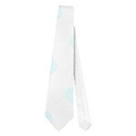 Polka Dots - Bubbles Cyan on White Necktie (One Side)