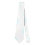 Polka Dots - Bubbles Cyan on White Necktie (Two Side)