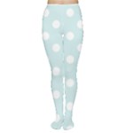 Polka Dots - White on Light Cyan Women s Tights