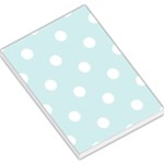 Polka Dots - White on Light Cyan Large Memo Pads
