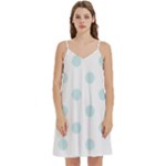Polka Dots - Light Cyan on White Women s Reversible Sports Bra with Border