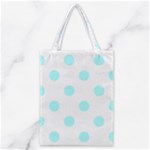Polka Dots - Celeste Cyan on White Classic Tote Bag