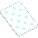 Polka Dots - Celeste Cyan on White Large Memo Pads