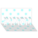 Polka Dots - Celeste Cyan on White #1 MOM 3D Greeting Cards (8x4)