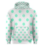 Polka Dots - Aquamarine on White Men s Pullover Hoodie