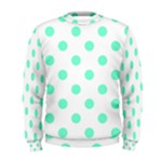 Polka Dots - Aquamarine on White Men s Sweatshirt