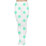 Polka Dots - Aquamarine on White Women s Tights