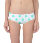 Polka Dots - Aquamarine on White Classic Bikini Bottoms