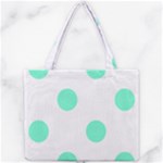 Polka Dots - Aquamarine on White Mini Tote Bag