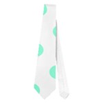 Polka Dots - Aquamarine on White Necktie (One Side)