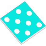 Polka Dots - White on Bright Turquoise Small Memo Pads