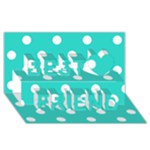 Polka Dots - White on Turquoise Best Friends 3D Greeting Card (8x4)