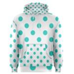 Polka Dots - Turquoise on White Men s Pullover Hoodie