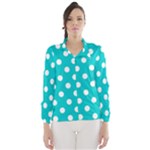 Polka Dots - White on Cyan Wind Breaker (Women)