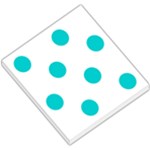 Polka Dots - Cyan on White Small Memo Pads
