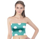 Polka Dots - White on Verdigris Tube Top