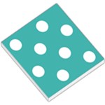Polka Dots - White on Verdigris Small Memo Pads