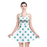 Polka Dots - Verdigris on White Reversible Skater Dress