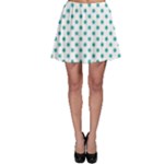 Polka Dots - Verdigris on White Skater Skirt