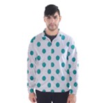 Polka Dots - Verdigris on White Wind Breaker (Men)
