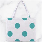 Polka Dots - Verdigris on White Mini Tote Bag