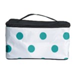 Polka Dots - Verdigris on White Cosmetic Storage Case