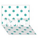 Polka Dots - Verdigris on White HOPE 3D Greeting Card (7x5)
