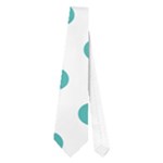 Polka Dots - Verdigris on White Necktie (One Side)