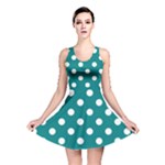 Polka Dots - White on Teal Reversible Skater Dress