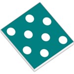 Polka Dots - White on Teal Small Memo Pads