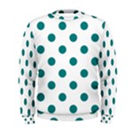 Polka Dots - Teal on White Men s Sweatshirt