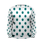 Polka Dots - Teal on White Women s Sweatshirt
