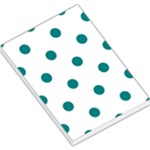Polka Dots - Teal on White Large Memo Pads