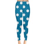Polka Dots - White on Cerulean Women s Leggings