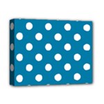 Polka Dots - White on Cerulean Deluxe Canvas 14  x 11  (Stretched)