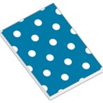 Polka Dots - White on Cerulean Large Memo Pads