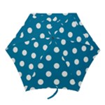 Polka Dots - White on Cerulean Mini Umbrella