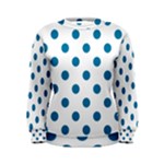 Polka Dots - Cerulean on White Women s Sweatshirt