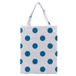 Polka Dots - Cerulean on White Classic Tote Bag