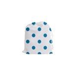 Polka Dots - Cerulean on White Drawstring Pouch (XS)