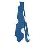 Polka Dots - White on Dark Cerulean Necktie (Two Side)