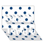 Polka Dots - Dark Cerulean on White You Rock 3D Greeting Card (7x5)