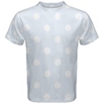 Polka Dots - White on Pastel Blue Men s Cotton Tee