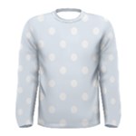 Polka Dots - White on Pastel Blue Men s Long Sleeve T-shirt