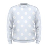 Polka Dots - White on Pastel Blue Men s Sweatshirt