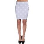 Polka Dots - White on Pastel Blue Bodycon Skirt