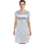 Polka Dots - White on Pastel Blue Cap Sleeve Nightdress